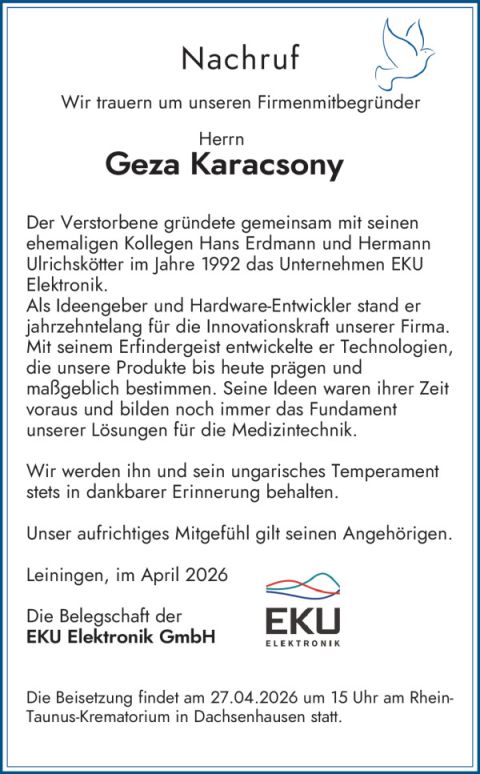 Nachruf_Geza_Karacsony